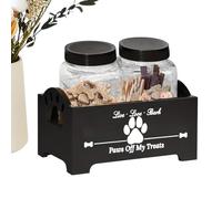 Contenedor de Galletas para Perros | Caja de Madera Hermética | Organizador de Alimentos para Mascotas, Perros y Gatos, Cocina Hogar