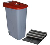 Contenedor Reciclo 110 litros abierto + 3X Bolsas de basura de 10 unidades