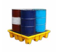 contenimento per uso industriale, La piattaforma modulare di contenimento delle fuoriuscite con scarico resiste agli oli Giallo Nero 17 dimensioni