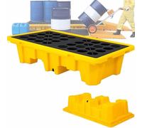 Contenimento Sversamenti Modulare,Piattaforma Fusti Petrolio,Vassoio Industriale Impilabile a Tenuta Stagna Fusti Petrolio,Pallet Anti-Perdita Secchi Vernice E Uso Industriale,33.5*33.5*5.5cm