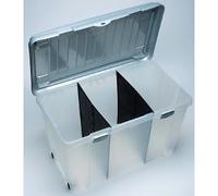 Box contenitore Stefanplast FAMILY BOX 13401 Trasparente/Silver 80x47x51cm 120L