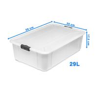 Contenitore 3,6-60 L scatola di plastica con coperchio scatola chiudibile ves...