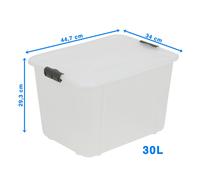 Contenitore 3,6-60 L scatola di plastica con coperchio scatola chiudibile ves...