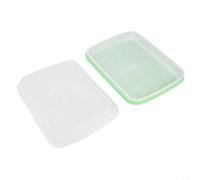 Contenitore a 2 livelli per la crescita senza suolo di microgreens tra cui erba di grano, broccoli, erba medica, ravanello, grano saraceno e gombo