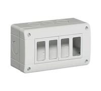 Contenitore a 4 moduli grigio per frutti serie Matix IP40 BTicino