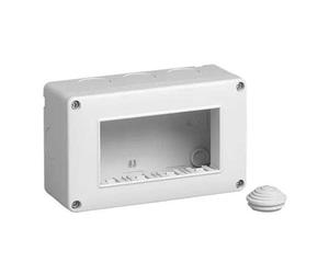 Contenitore a 4 moduli grigio per frutti serie Plana IP40 Vimar