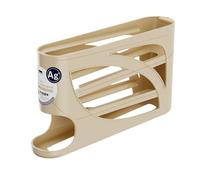 Contenitore a rullo automatico, vassoio verticale multistrato, inclinato con scorrimento automatico, compatto porta uova per frigorifero, bianco elegante con design sottile, organizer per la spesa per