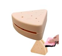 Contenitore a sfio in polvere triangolare, supporto per in polvere a triangolo | Porta soffice per trucco in silicone design di formaggio - Scatola di stoccaggio cosmetico a prova di polvere, custodia