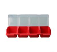 Contenitore a vite con interno segmentato e alloggiamento in plastica per un'organizzazione affidabile nelle cassette degli attrezzi (rosso)