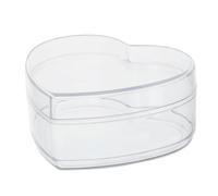 Contenitore acrilico a forma di cuore/rotondo contenitore acrilico trasparente Organizzatori con coperchio cuore/scatole di immagazzinaggio rotonde per pillole di caramella unghie perline scatole