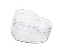 Contenitore acrilico a forma di cuore/rotondo contenitore acrilico trasparente Organizzatori con coperchio cuore/scatole di immagazzinaggio rotonde per pillole di caramella unghie perline scatole
