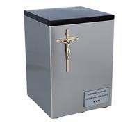 Contenitore adatto a una capsula da crematorio, urna in acciaio inox