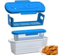 Contenitore Agitatore per Panatura con Coperchio - Accessorio Da Cucina Multifunzionale Con Vassoio 2 Pezzi,Coperchio Pastella Pesce,Adatto A Di Pollo Anelli Di Cipolla Verdure Cucina Sala Da Pranzo R