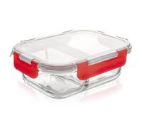 Contenitore alimentare in vetro 1,3 l con coperchio, guarnizione e scomparti