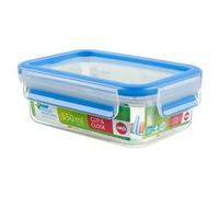 Emsa 508538 rettangolare contenitore di alimento con coperchio, 0.55 litri, trasparente / blu, Clip & Chiudi
