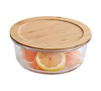 Contenitore Alimenti Vetro con Coperchio Bamboo 17x7 cm KESPER - Frutta Biscotti