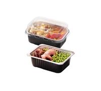 Pack 25 Contenitori alluminio stirato 1 porzione + coperchio in R-PET Cuki