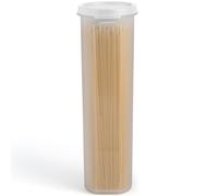 Contenitore alto trasparente per spaghetti e pasta, con coperchio. Conten Bianco