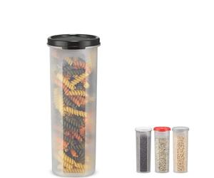 Contenitore alto trasparente per spaghetti e pasta, con coperchio. Contenitore multiuso da cucina per dispensa e conservazione degli alimenti per tagliatelle e fagioli, ermetico, a tenuta stagna,
