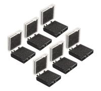 Contenitore Antistatico Nero 6 Pezzi con Coperchio Trasparente | Semiconduttori e Microchip, Fodera in Spugna, Struttura Rettangolare Impilabile, Uso in Laboratori e Assistenza
