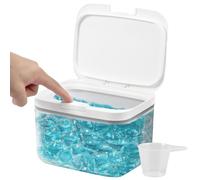 Contenitore automatico pop-up per bucato, 2,8 l, contenitore per detersivo in polvere, contenitore sigillato con misurino per cialde, bombe da bagno, profumatore, fogli per asciugatrice