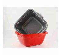 Contenitore Bacinella Quadra 33x32x14cm In Plastica Colori Ass. 1pz 7402