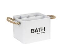 Contenitore bagno Wenko Gara 4 scomparti in acciaio bianco