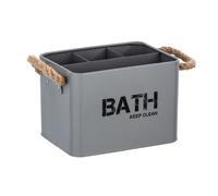 Contenitore bagno Wenko Gara 4 scomparti in acciaio grigio