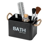 Contenitore bagno Wenko Gara 4 scomparti in acciaio nero Nero