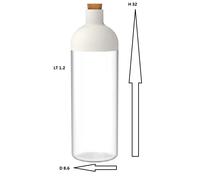 Contenitore barattolo a forma di bottiglia 3 misure tappo in sughero dosatore t