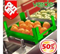 Contenitore basso rosso P.U.B. 50x30xh18 cm impilabile e sovrapponibile verde verde
