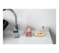 Contenitore beauty trasparente incolore, dimensioni 24x14x h6 cm, peso 0,215 kg, spessore 3 mm per riporre i tuoi oggetti di uso frequente: spazzole e accessori per capelli, saponi