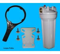 Contenitore Bicchiere Filtro 10" Depuratore Addolcitore Acqua IN-OUT 3/4" Ottone