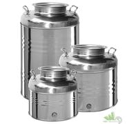 BIDONE CONTENITORE FUSTO OLIO OLIVARI 30LT IN ACCIAIO INOX 18/10 MADE IN ITALY