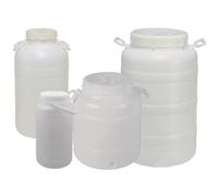 FUSTO BIDONE TANICA PLASTICA PER ALIMENTI LIQUIDI BOCCA LARGA ECOPLAST LT. 25
