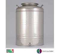 CONTENITORE BIDONE OLIO 50 lt FUSTINO FUSTO IN ACCIAIO INOX ALIMENTARE MAFFEI