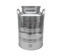 CONTENITORE BIDONE PER OLIO 50LT ACCIAIO INOX MOD. MILANO PRED. PER RUBINETTO