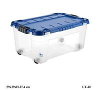 CONTENITORE BOX MAGIC 4UP STORAGE COMBI BOX CON RUOTE E COPERCHIO LT.40 BLU