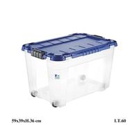 CONTENITORE BOX MAGIC 4UP STORAGE COMBI BOX CON RUOTE E COPERCHIO LT.60 BLU