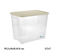 CONTENITORE BOX STORAGE BAULE COMBI BOX CON RUOTE E COPERCHIO LT. 67 ANGORA