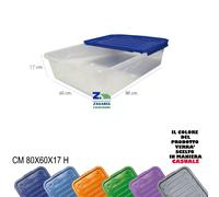 CONTENITORE BOX STORAGE BAULE VULCANO SOTTOLETTO CON RUOTE CM 80X60X17 H