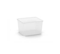 Contenitore C box Qube Kis plastica trasparente chiusura con click 40x34xh25cm