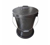 Contenitore Carbone Sigillato Sicurezza Migliorata Secchio Cenere con Coperchio