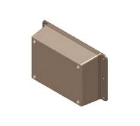 Contenitore case plastico grigio elettronica con bande laterali di fissaggio 137