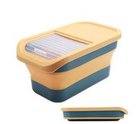 Contenitore Cibo Animali | Cassetta Stoccaggio Crocchette Pieghevole | Scatola Porta Mangime Con Coperchio .. Rotelle | Soluzione salvaspazi Per Cucina .. Dispensa, Ideale Per Casa .. Viaggi Con Anim