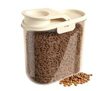 Contenitore Cibo Cane - 2L Trasparente Ermetico, Materiale Durevole Anti-Polvere, Resistente Umidità, Design Compatto Pratico | Dispenser per Crocchette, Alimenti Secchi, Cuccioli, Conigli, Fienile, O
