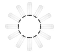 Contenitore Cilindrico con Coperchio in PVC Trasparente 12 Pezzi | Struttura Rigida, Fondo Rinforzato e Interno Liscio, Controllo Veloce Scorte, Uso per Allenamenti e Deposito