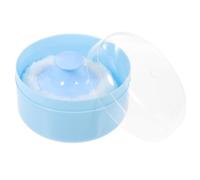 Contenitore Cipria in Plastica con Piumino Blu per Bebé | Set 2 Pezzi, Uso Domestico Dopo Bagno, per Polvere Fine e Conservazione Ordinata