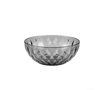 Contenitore circolare trasparente per organizzare ingredienti freschi e servire insalate pronte da mangiare a casa per colazione, pranzo o cena (grigio 22 cm)