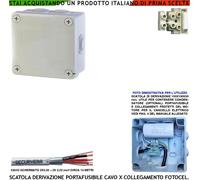 Contenitore Collegamenti Centrale e Motore 220 V x Automazione Cancello Fusibile